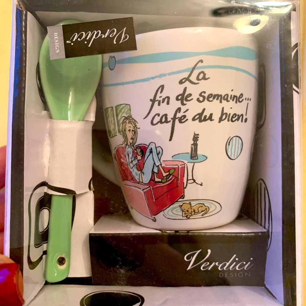 Espresso cup with spoon.